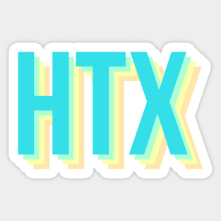 HTX in beachy colors Sticker
